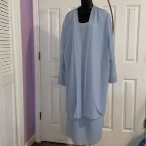Vintage Blue F.A.D. 3 Piece Skirt Set-  Size 5X